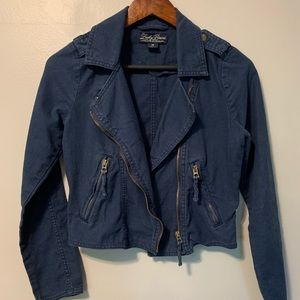Lucky Brand Cropped Navy Jacket